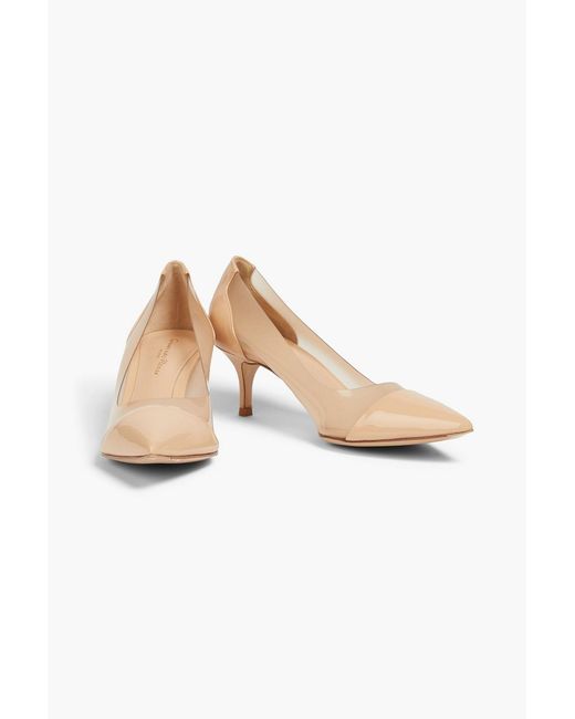 Gianvito Rossi Natural Plexi 55 Patent-leather And Tpu Pumps