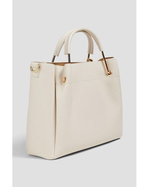Love Moschino Natural Faux Textured-leather Tote