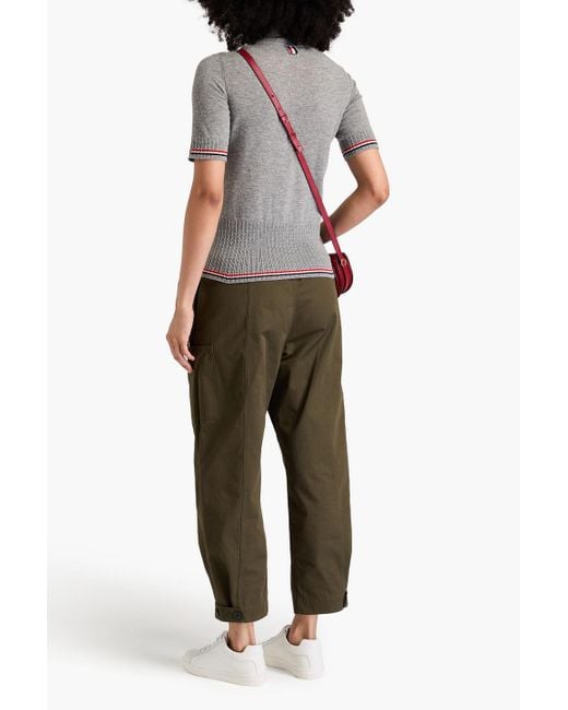 Thom Browne Gray Cashmere Turtleneck Sweater