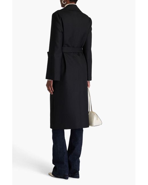 Joseph Black Colbert Wool-Blend Ottoman Coat