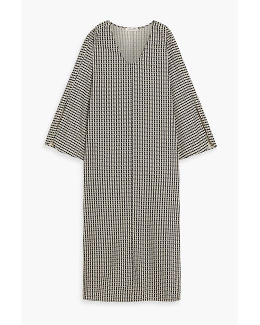 By Malene Birger Gray Calynn midikleid aus baumwollpopeline mit print