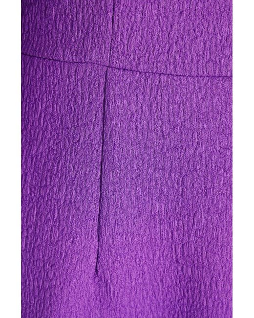 Rebecca Vallance Purple Rumi Bow-embellished Cutout Cloqué Midi Dress