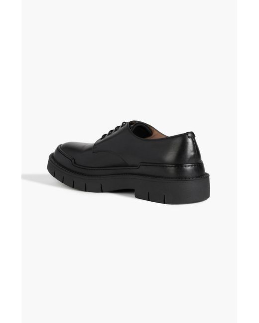 Ferragamo Black Ninja Leather Derby Shoes for men
