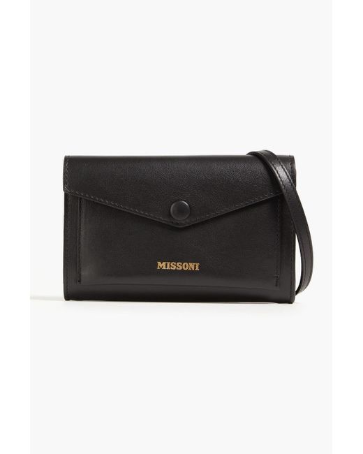 Missoni Black Leather Shoulder Bag