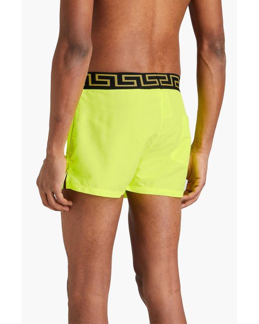 Versace Yellow Short-length Neon Swim Shorts for men
