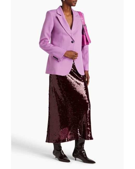 Victoria Beckham Purple Wool-twill Blazer