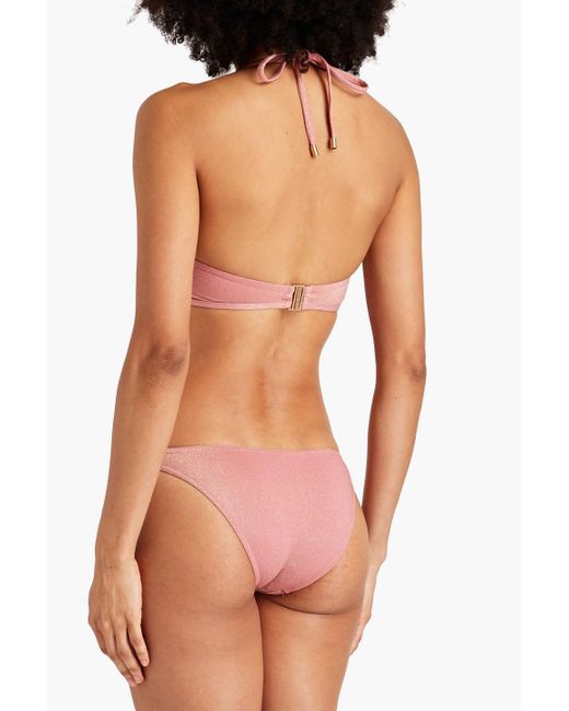 Zimmermann Pink Twisted Metallic Bikini