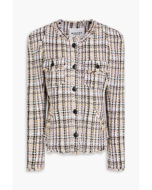 Isabel Marant Purple Nelly Cotton-Blend Tweed Jacket