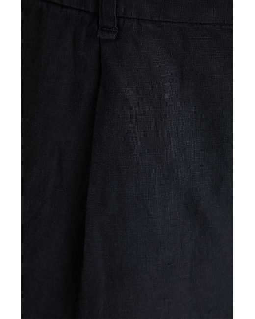 Rag & Bone Blue Elliot Pleated Linen Shorts for men