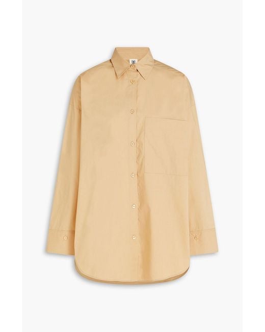 By Malene Birger Natural Oversized Cotton-Poplin Shirt