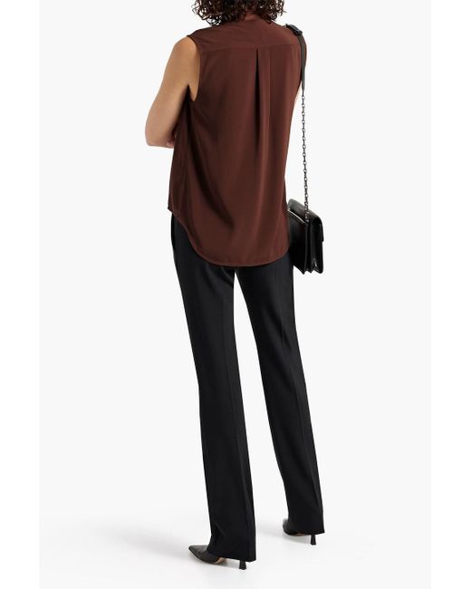 Rag & Bone Brown Meredith Wrap-effect Crepe Top