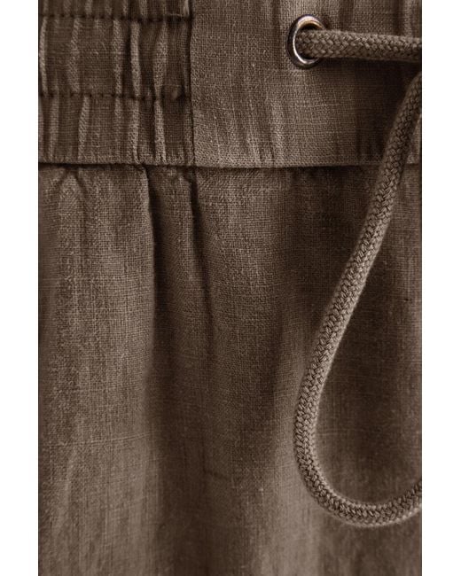 James Perse Hose aus leinen mit tunnelzug in Brown für Herren