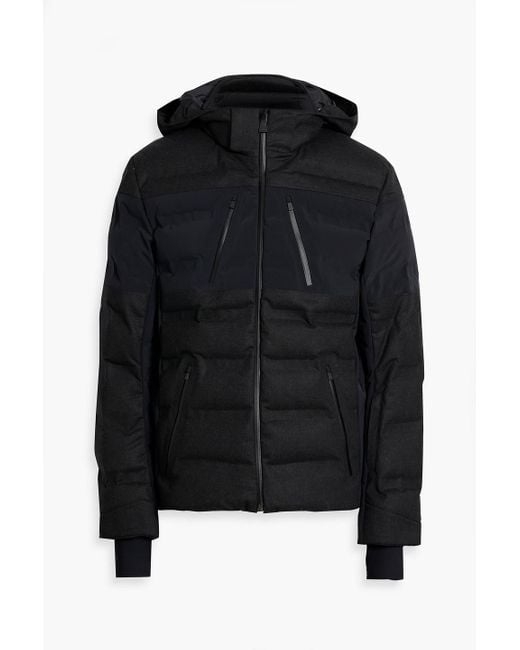Aztech Mountain Black Nuke Quilted Wool-blend Twill-paneled Hooded Down Ski Jacket for men