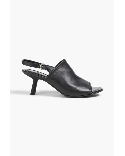 Vince Black Jane Leather Slingback Sandals