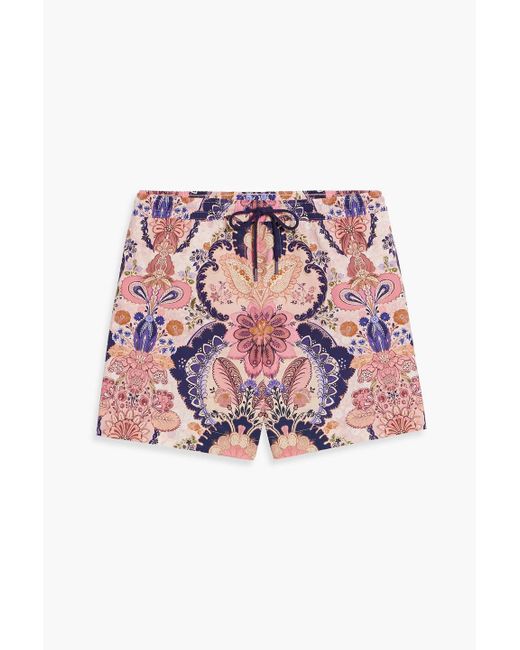 Zimmermann Pink Laurel Short-Length Printed Swim Shorts for men