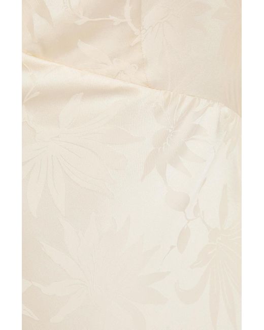 Rixo Natural Robe "rosabella" aus glänzendem seiden-jacquard