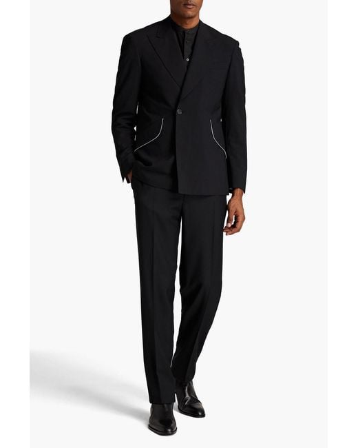 Canali Black Cotton And Modal-blend Blazer for men