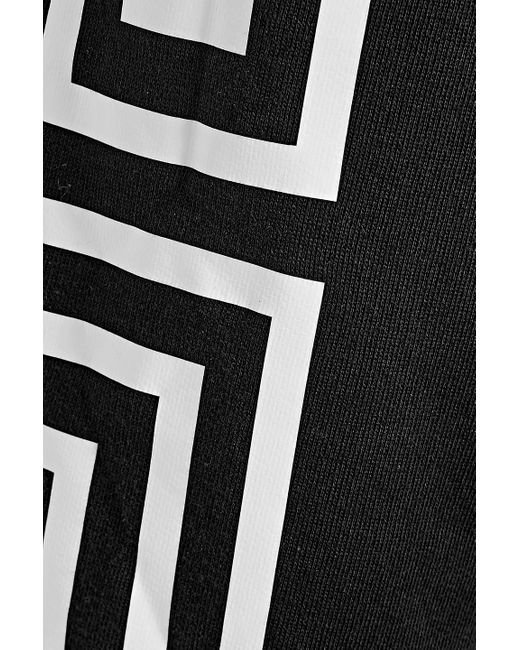 Versace Black Printed Cotton-blend Fleece Track Pants
