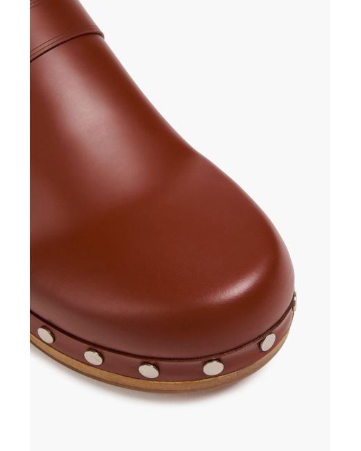 Isabel Marant Brown Thalie Studded Leather Clogs