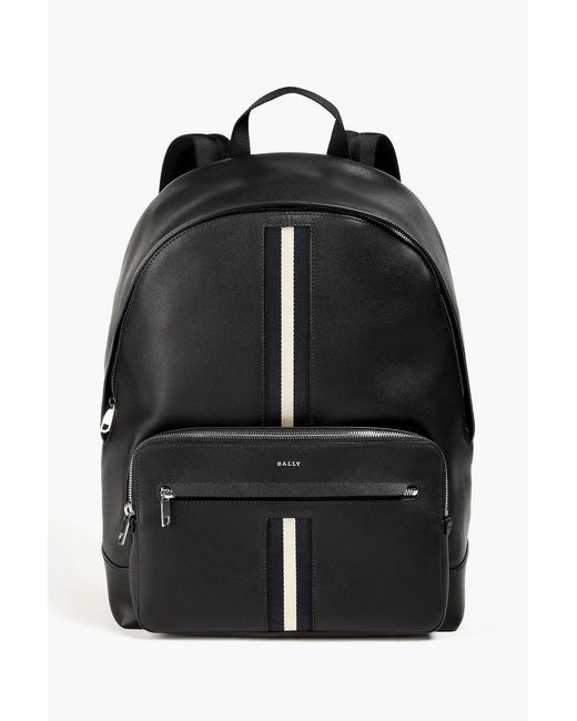 Bally Black Harys Leather And Mesh Backpack for men