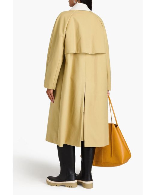 Tory Burch Yellow Cotton-twill Trench Coat