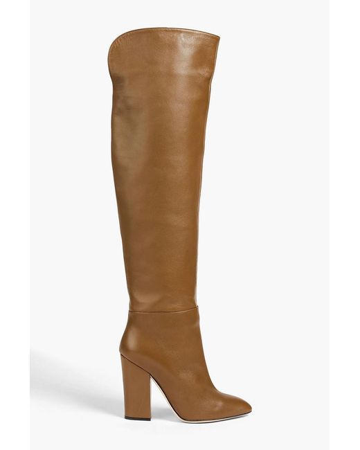 Sergio Rossi Brown Leather Over-the-knee Boots