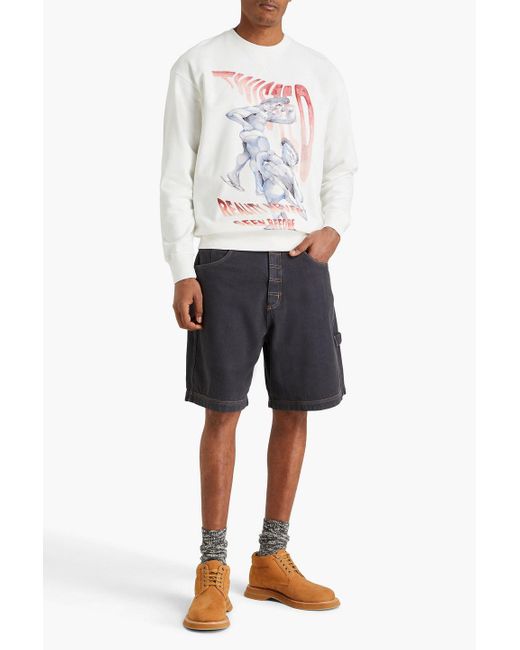 J.W. Anderson White Printed French Cotton-terry Sweatshirt for men