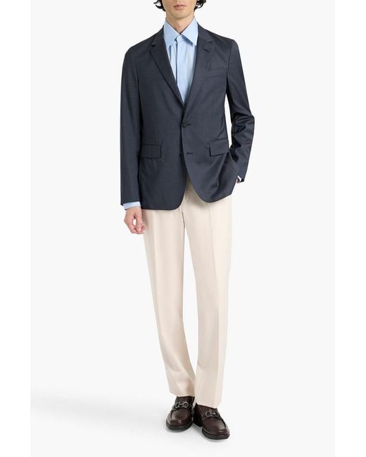 Dunhill Blue Houndstooth Wool Blazer for men