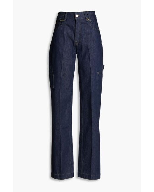 Jacquemus Blue Papier High-rise Straight-leg Jeans