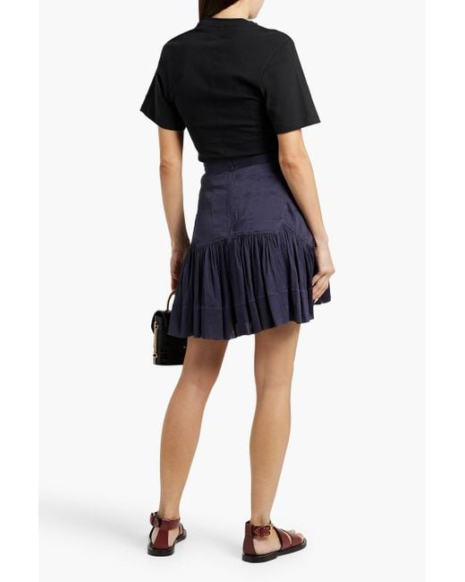 Isabel Marant Black Zazie Gathered Cotton-Jersey T-Shirt