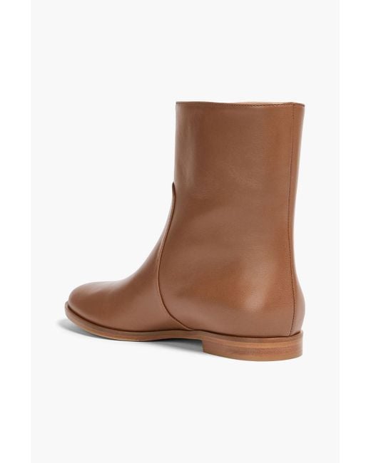 Sergio Rossi Brown Leather Ankle Boots