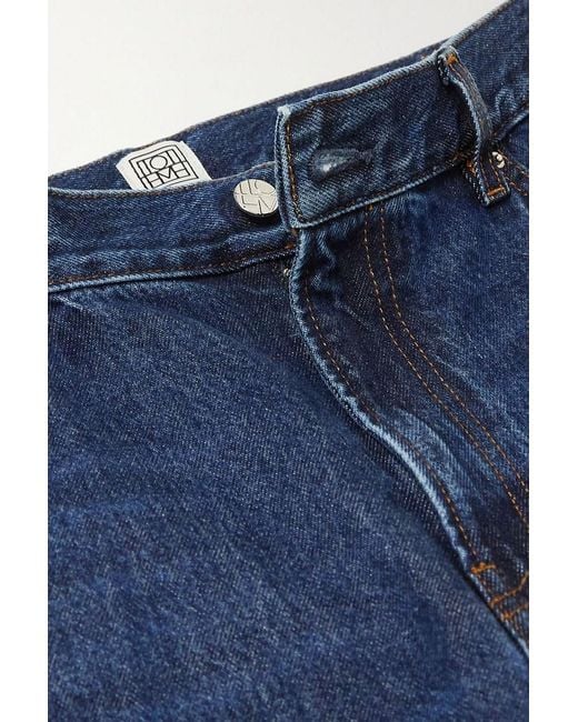 Totême Blue High-rise Tapered Jeans