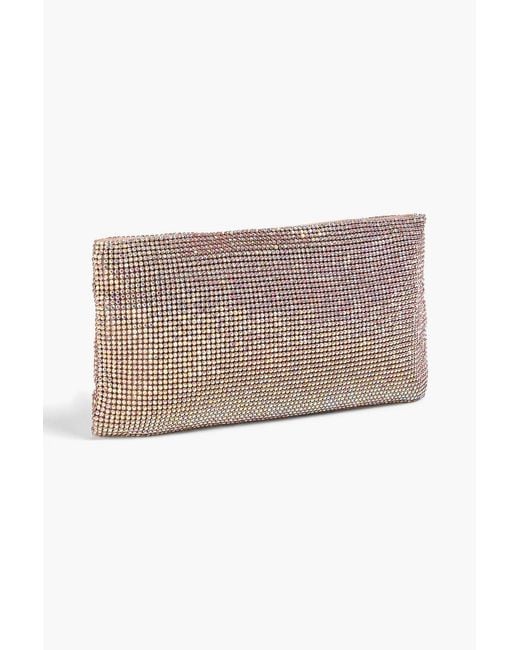 Benedetta Bruzziches Pink Your Best Friend Crystal-Embellished Satin Cross-Body Bag