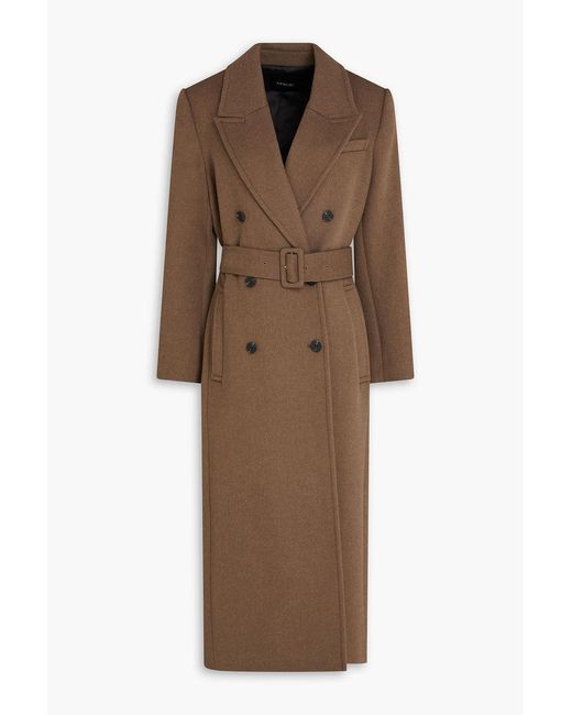 A.Emery Brown Kenner Double-Breasted Wool-Blend Felt Coat