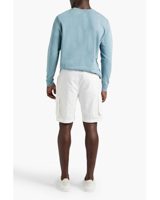 Onia White Linen And Cotton-blend Cargo Shorts for men