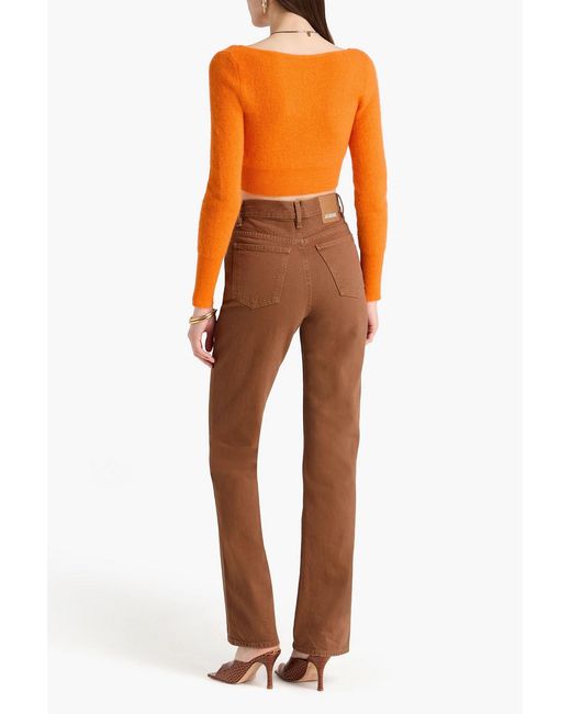 Jacquemus Brown High-rise Bootcut Jeans