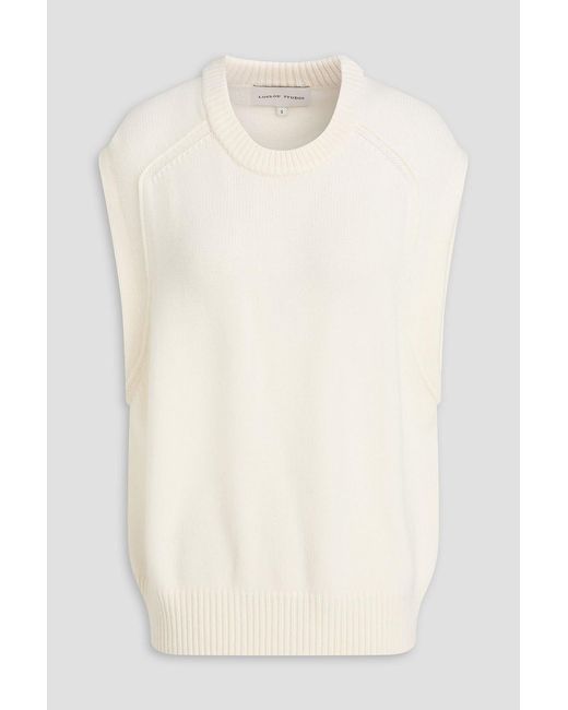 Loulou de Saison White Mari Wool And Cashmere-Blend Vest