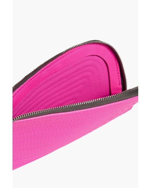 Rick Owens Pink Quilted Leather Pouch