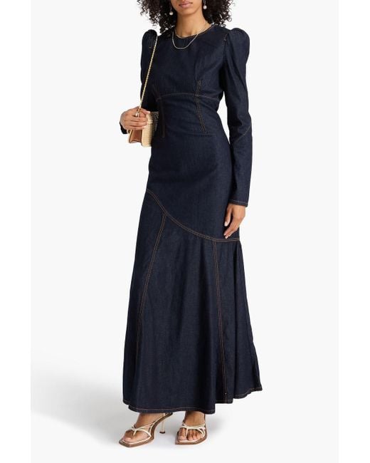 Zimmermann Blue Maxikleid aus denim