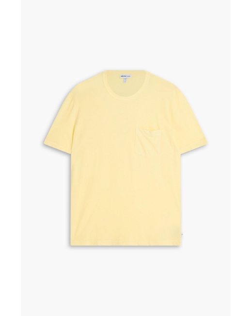 James Perse Yellow Cotton-Jersey T-Shirt for men
