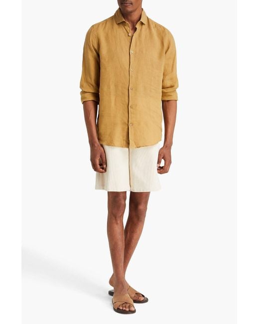 Frescobol Carioca Natural Antonio Linen Shirt for men
