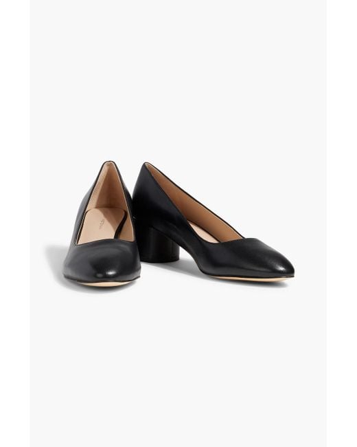 Stuart Weitzman Black Bridget Leather Pumps