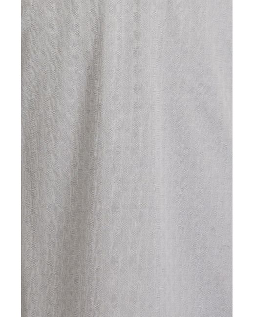 Dunhill Gray Jacquard-knit Cotton Polo Shirt for men
