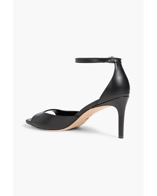 Stuart Weitzman Black Leather Sandals