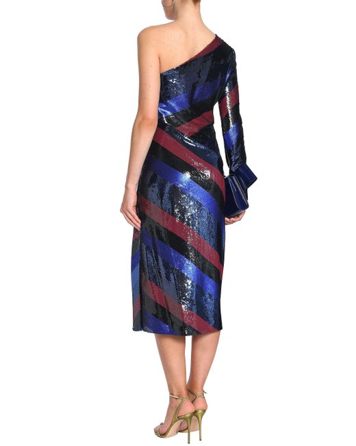 bright blue sequin dress