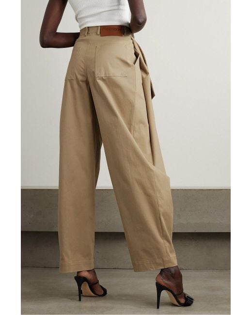【関税&送料込】Jw Anderson Ivory Cotton Blend Wide-Leg Pant J.W. Anderson Ivory Cotton Blend Wide-leg Pant | italist