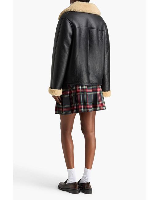 Rag & Bone Black Roman Pebbled-Leather Jacket