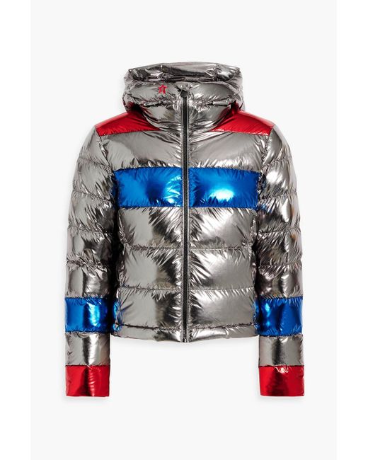 Perfect Moment Lily Star Quilted Hooded Ski Jacket in Metallic Lyst