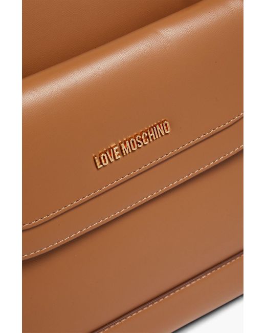 Love Moschino Brown Faux Leather Tote