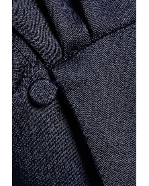 Jonathan Simkhai Blue Symone Draped Satin-Crepe Blouse